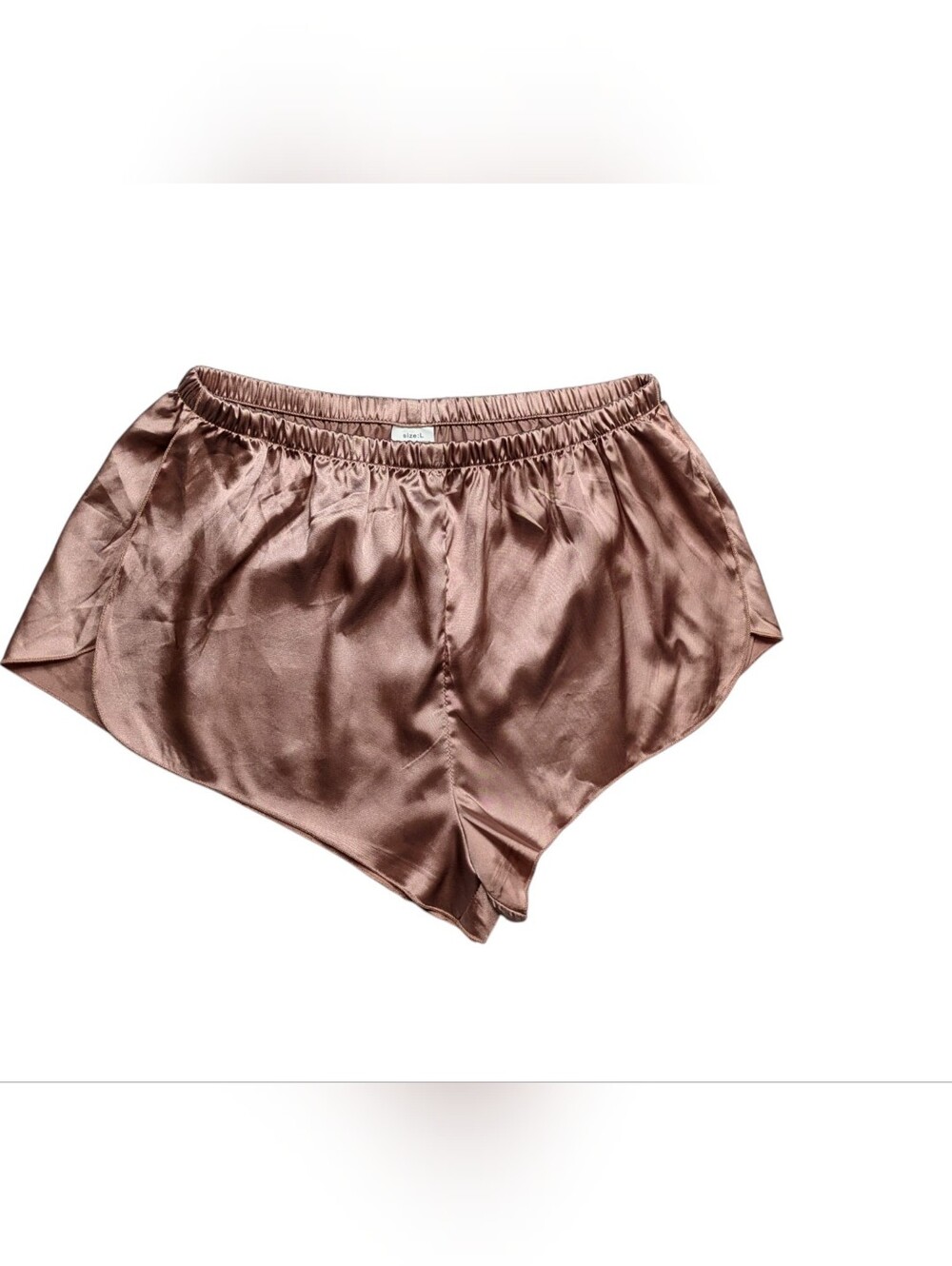 Silky Rose Gold Women's Sleep Shorts Size Large